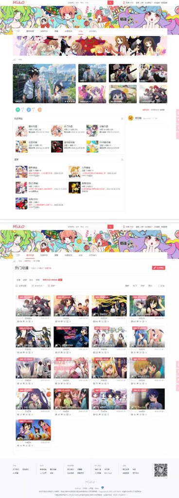 仿视频字幕弹幕网站 – Miko二次元动漫视频网站源码 视频播放带源下载 - 功能介绍与部署说明